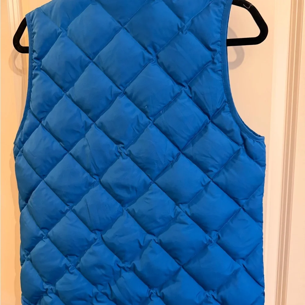 J. Crew quilted down royal blue vest. Size medium.